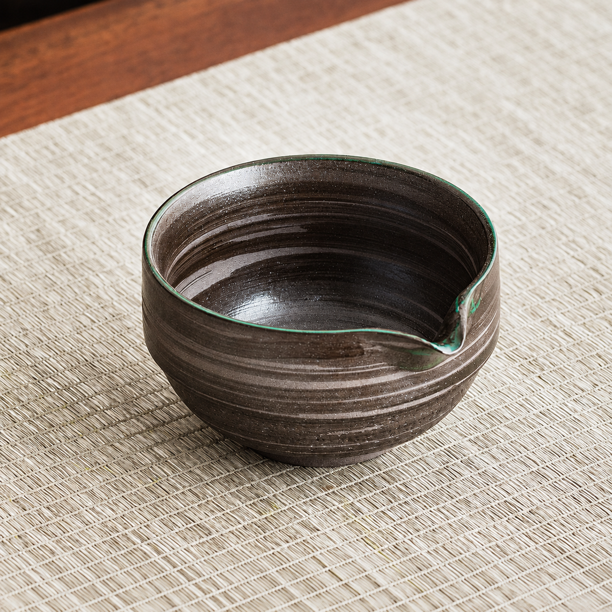 Dark Brown Rings — Pouring Bowl