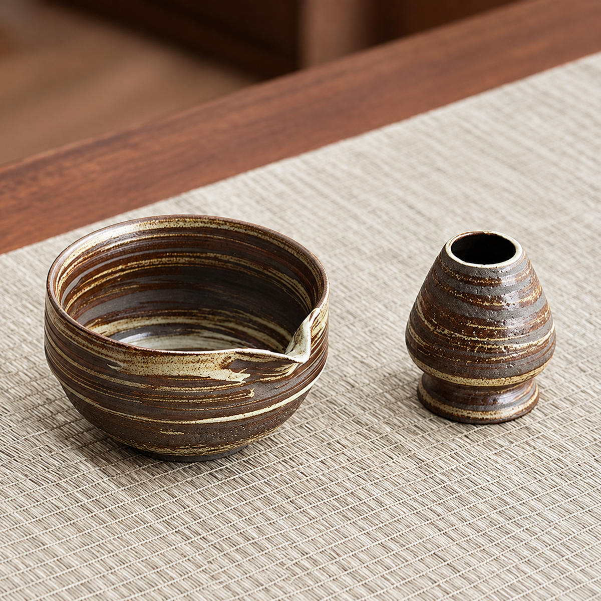 Bronze Rings — Bowl & Whisk Stand