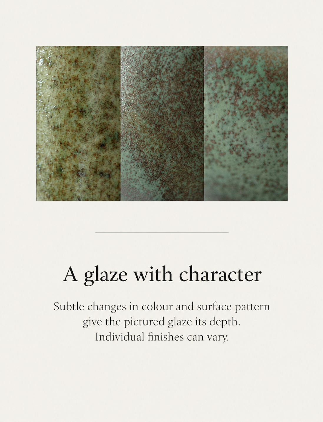 A glaze with character