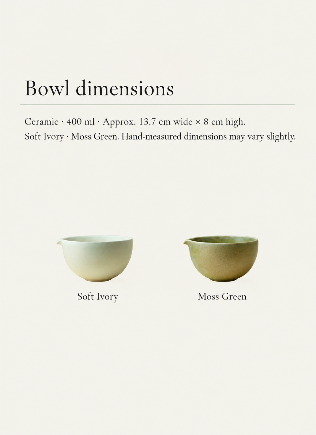 Bowl dimensions