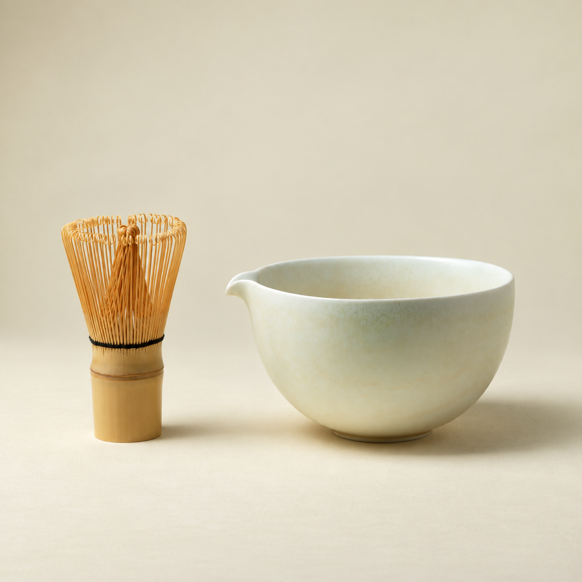 Soft Ivory — Bowl & Bamboo Whisk