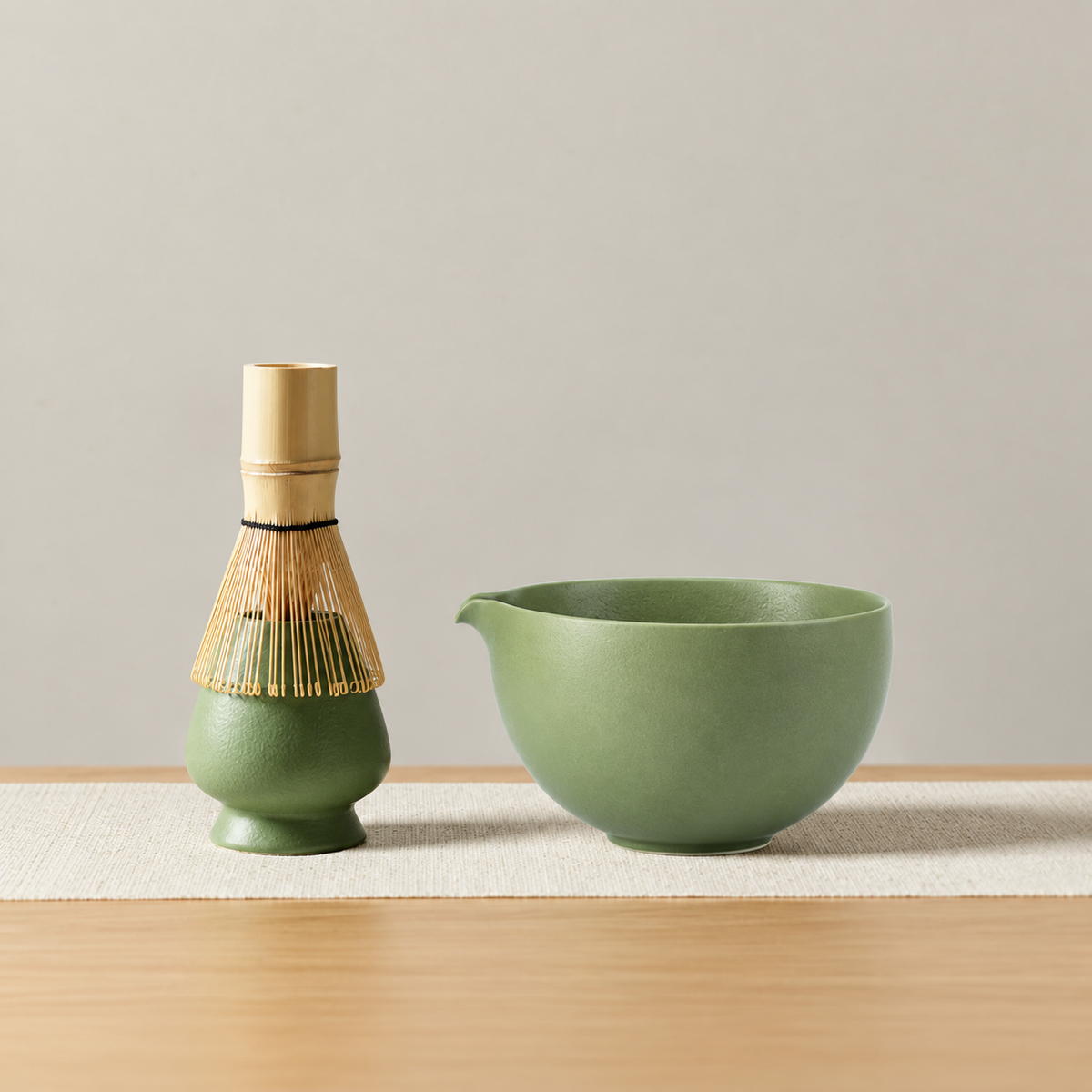 Deep Green — Bowl, Whisk & Stand