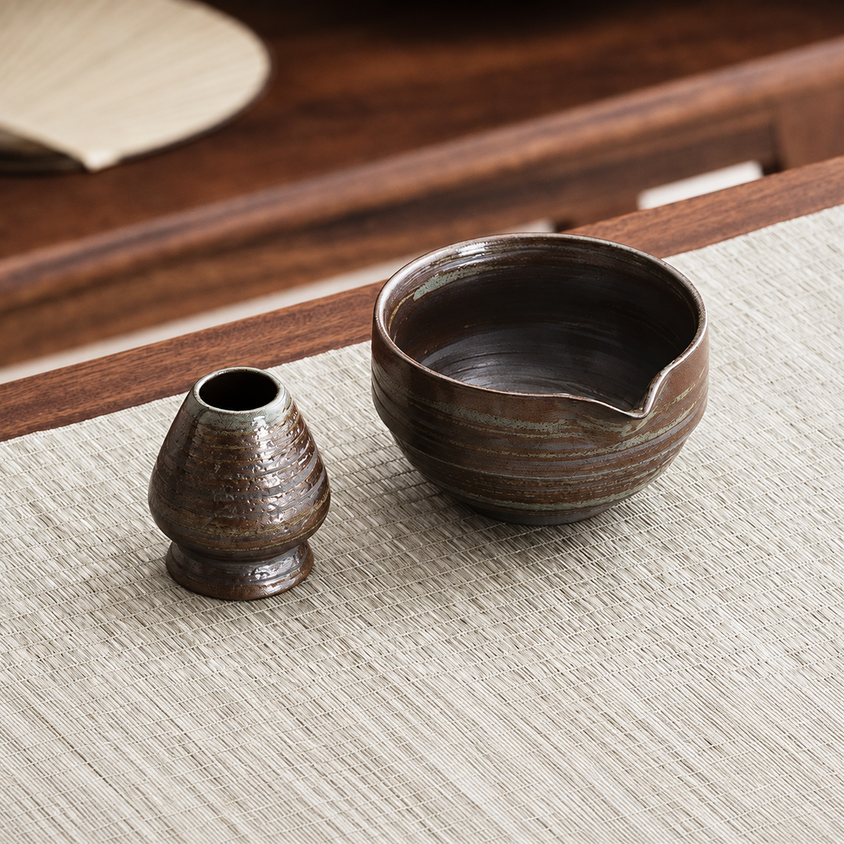 Bronze — Bowl & Whisk Stand