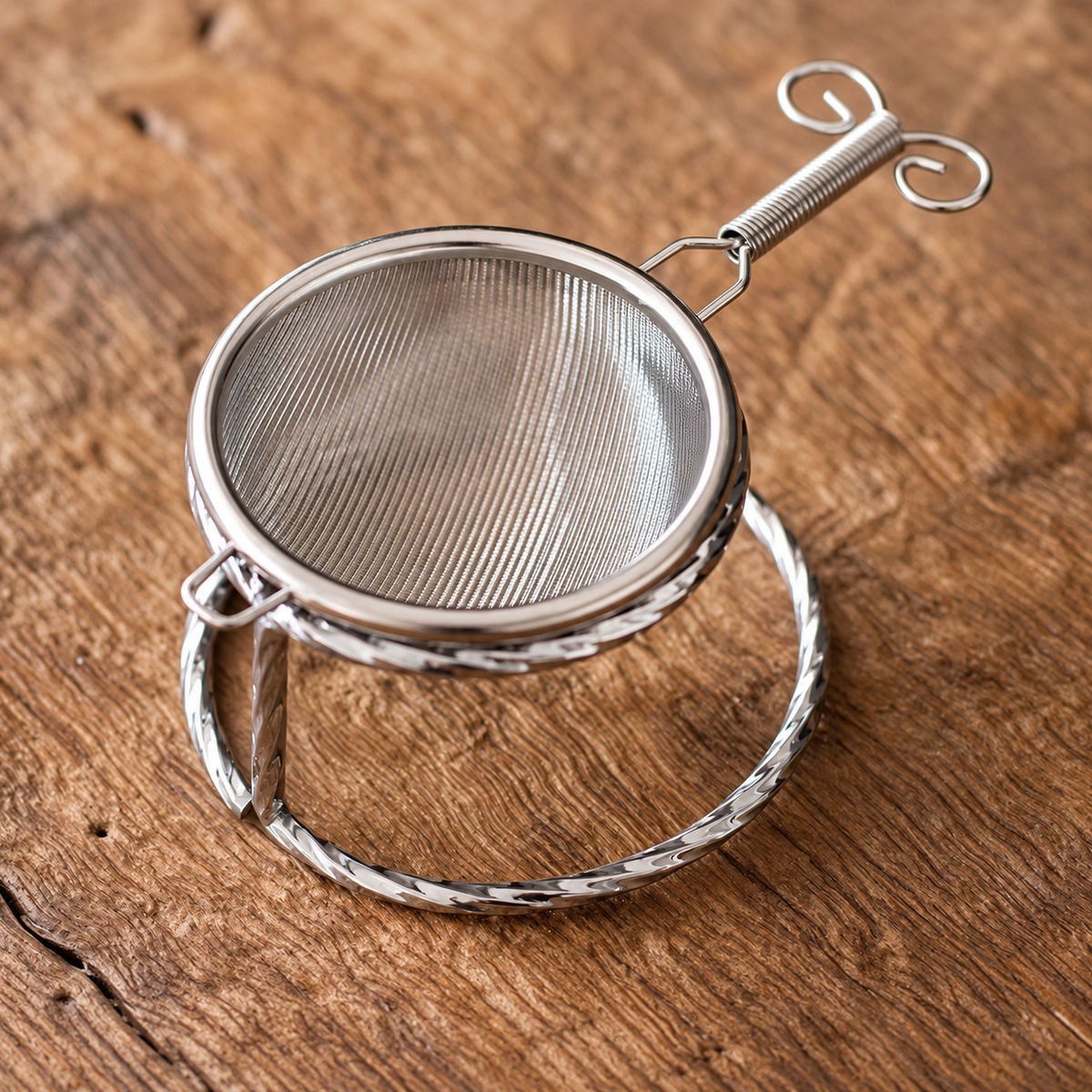 Silver Sieve & Ring Stand — Pictured Option