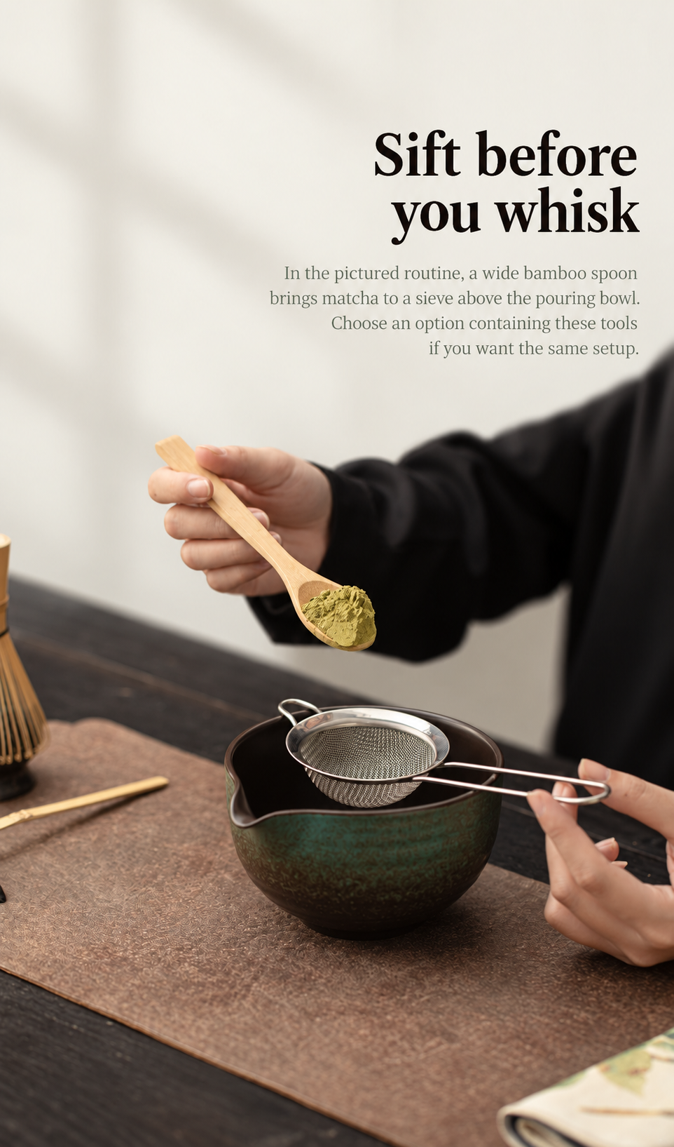 Sift before you whisk