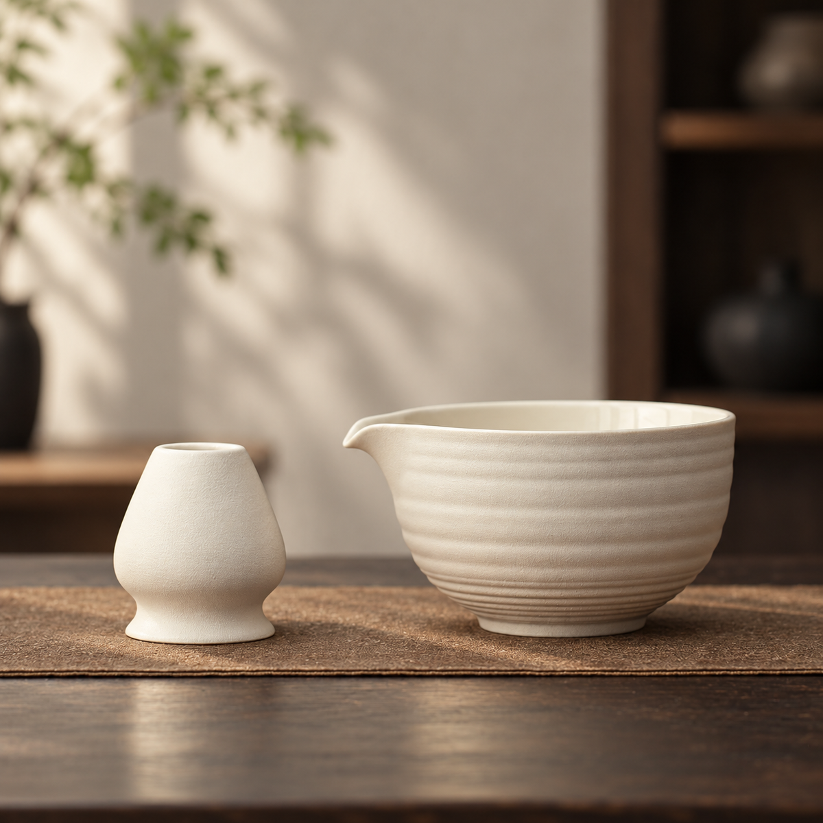 Bowl & holder / Ivory