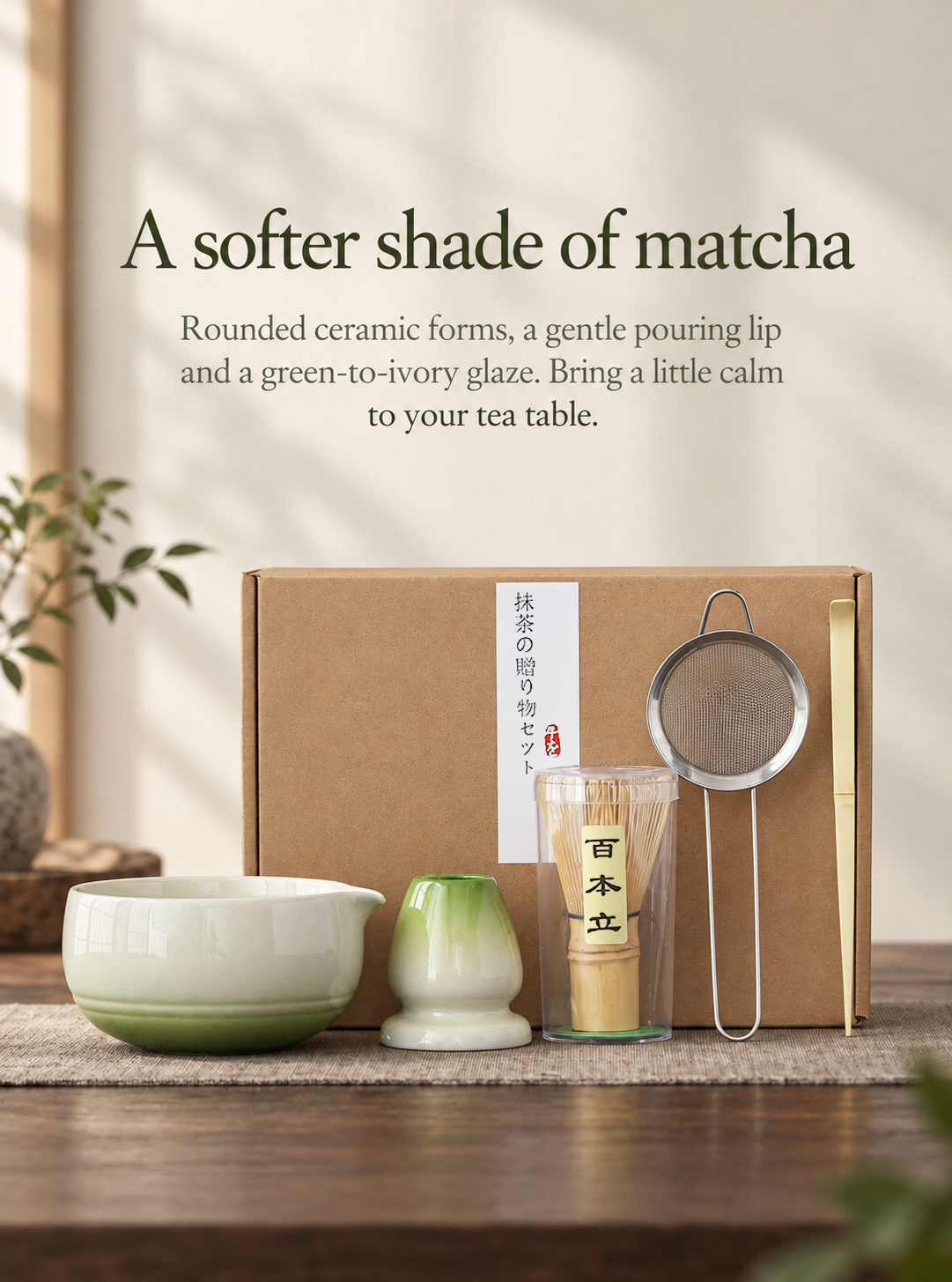 A softer shade of matcha