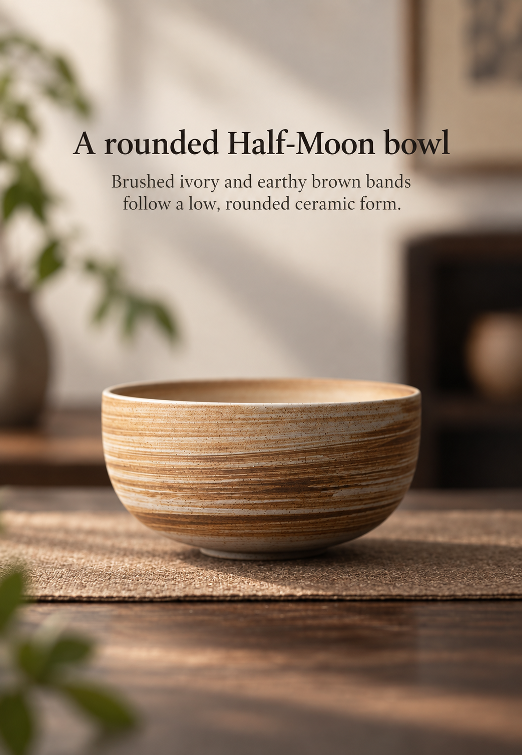A rounded Half-Moon bowl