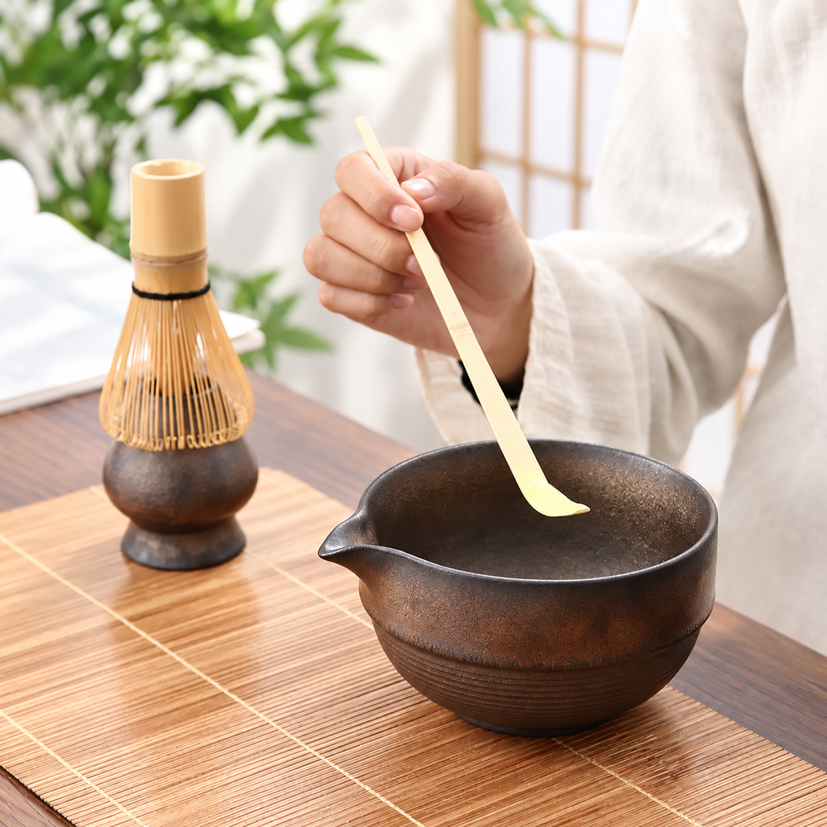 Textured Pouring Matcha Bowls & Sets — image 4