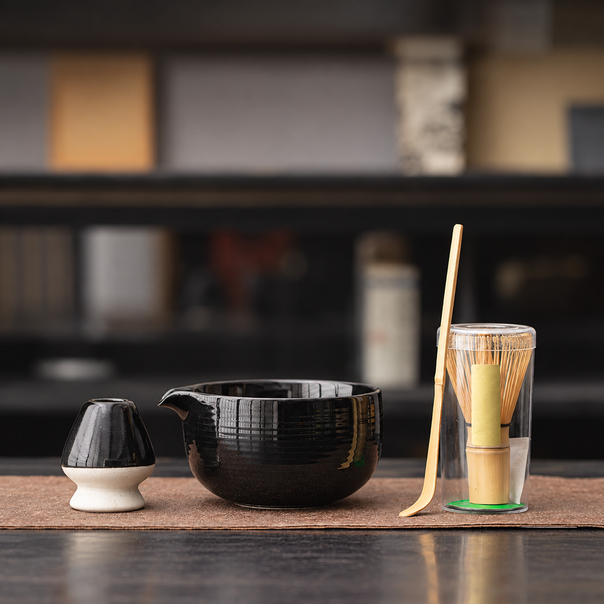 Gloss Black — Four-Piece Matcha Set