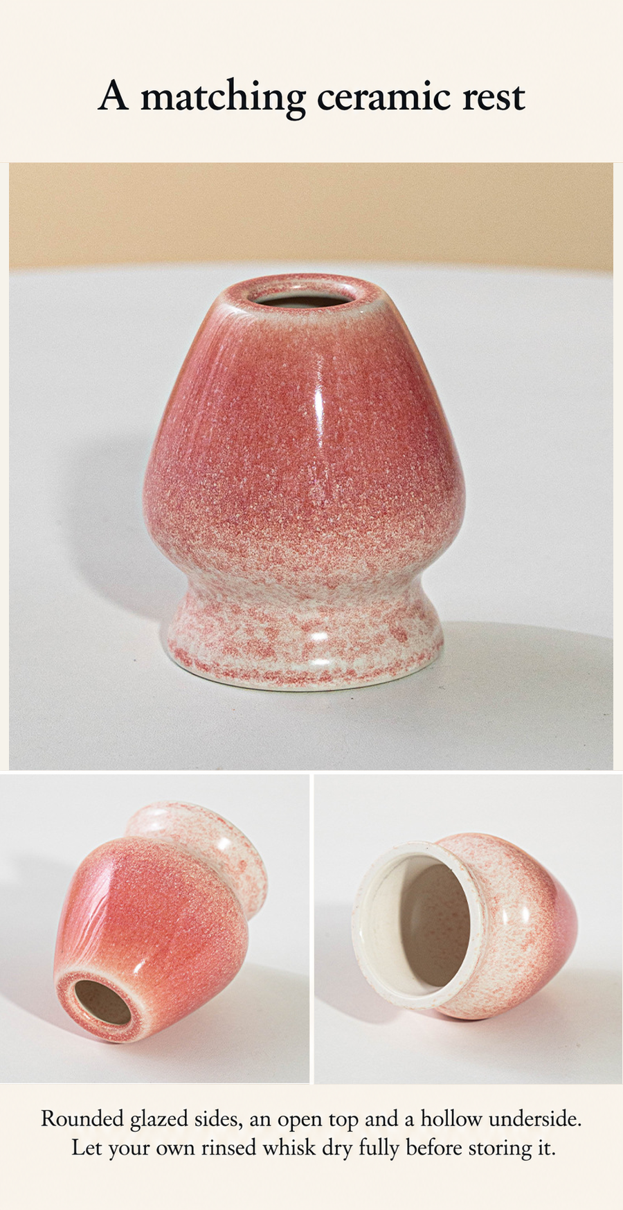 A matching ceramic rest