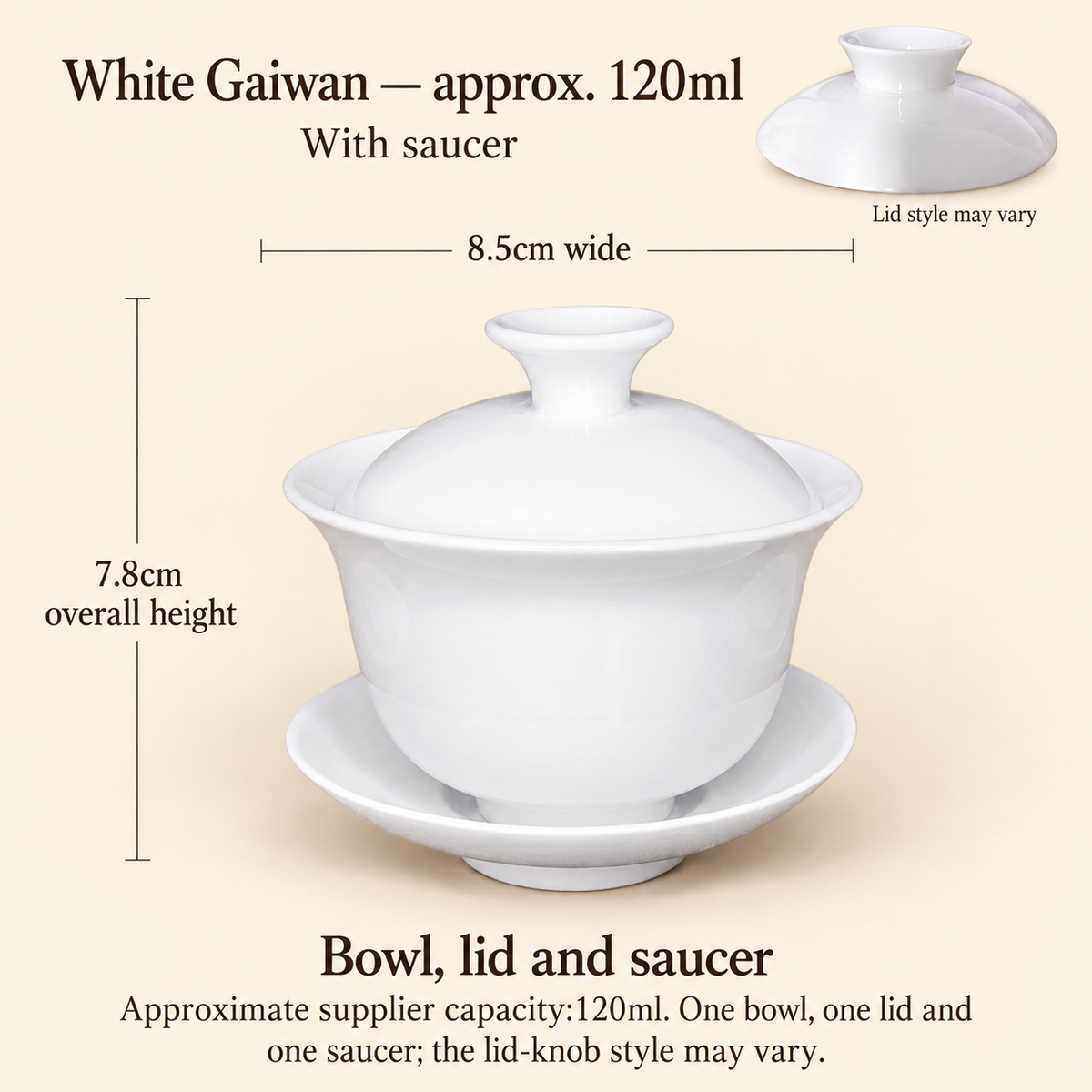 Bowl, lid and saucer