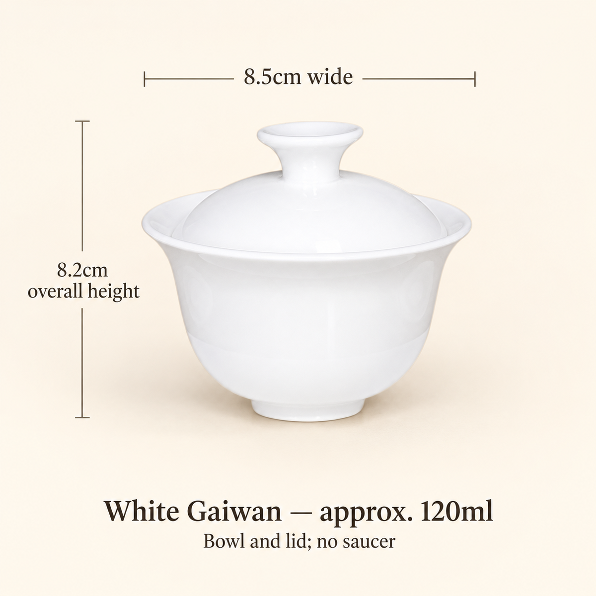 White Ceramic Gaiwans & Tasting Cups — image 11