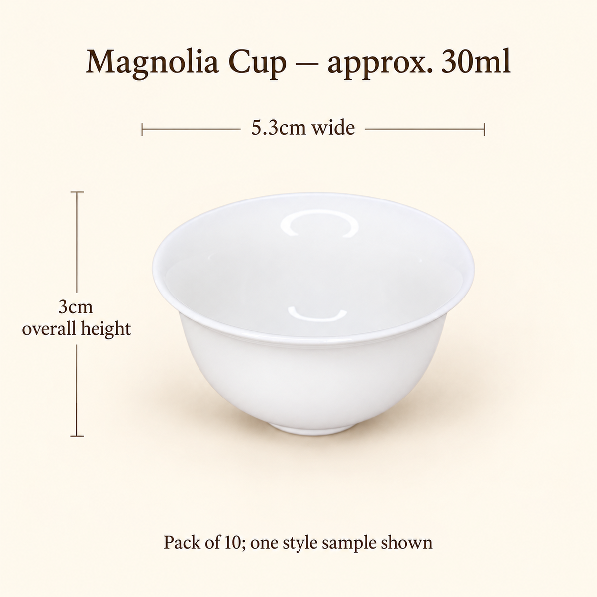 Magnolia Cups — 30 ml — Pack of 10