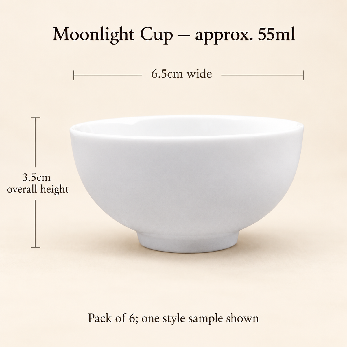 Moonlight Cups — 55 ml — Pack of 6
