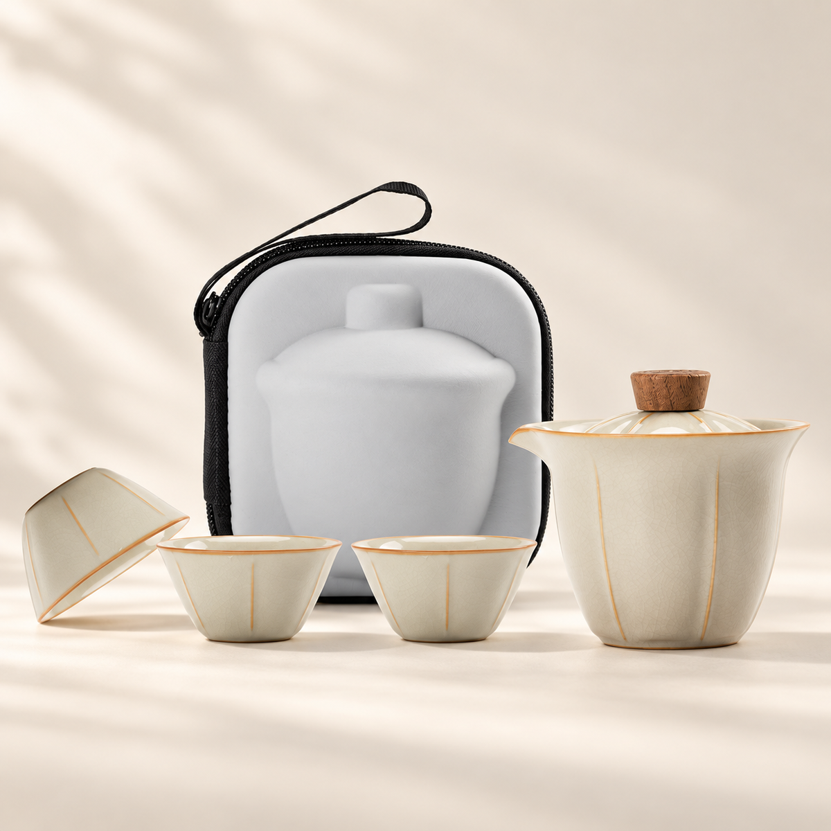 Ivory Crackle-Glaze Tea Brewers & Ritual Pieces — image 5