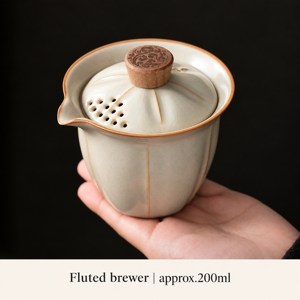 Fluted Tea Brewer — 200 ml — Brewer Only