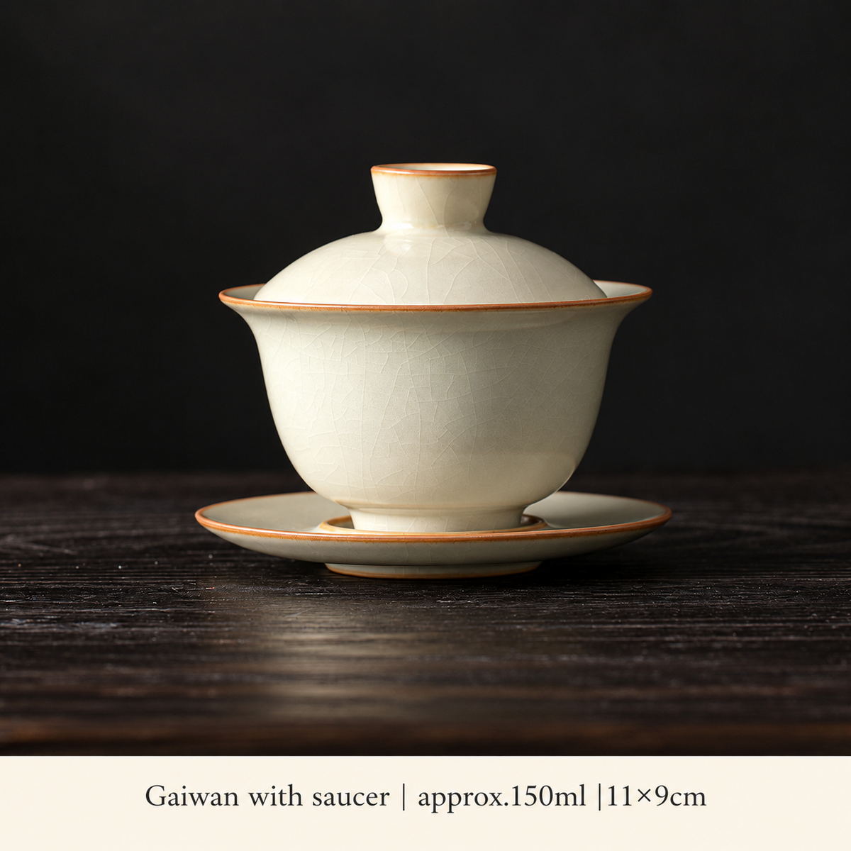 Ivory Gaiwan with Saucer — 150 ml