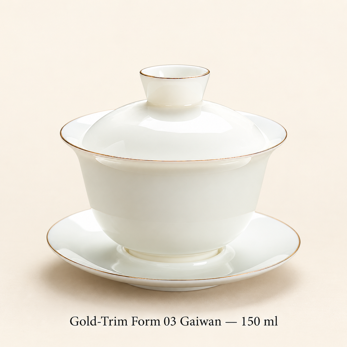 Gold-Trim Form 03 Gaiwan — 150 ml