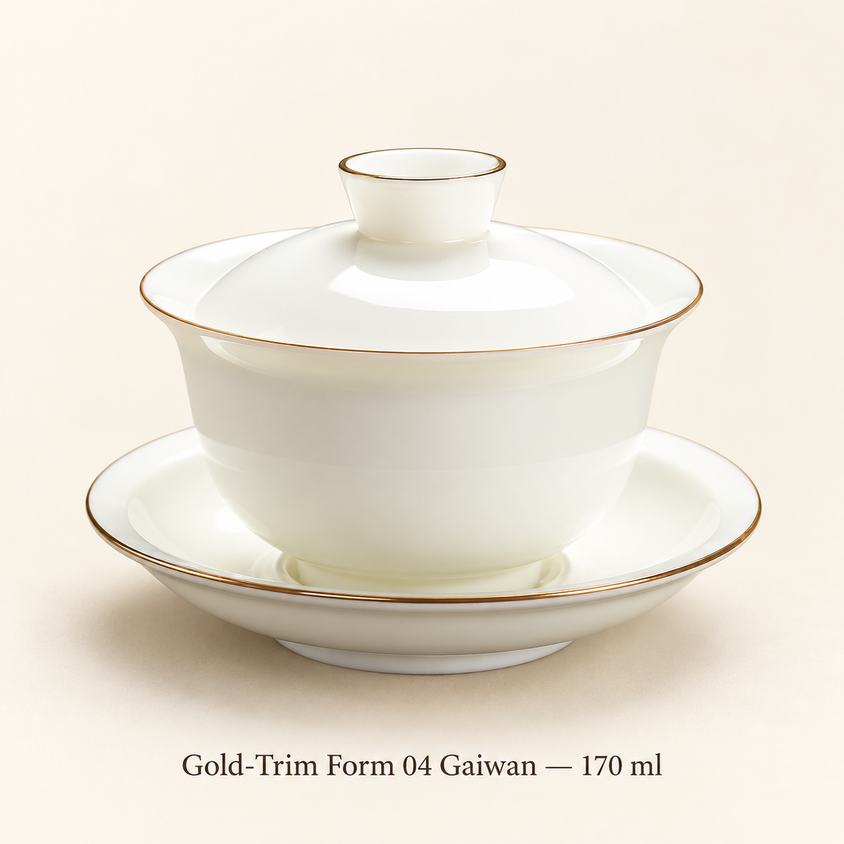 Gold-Trim Form 04 Gaiwan — 170 ml