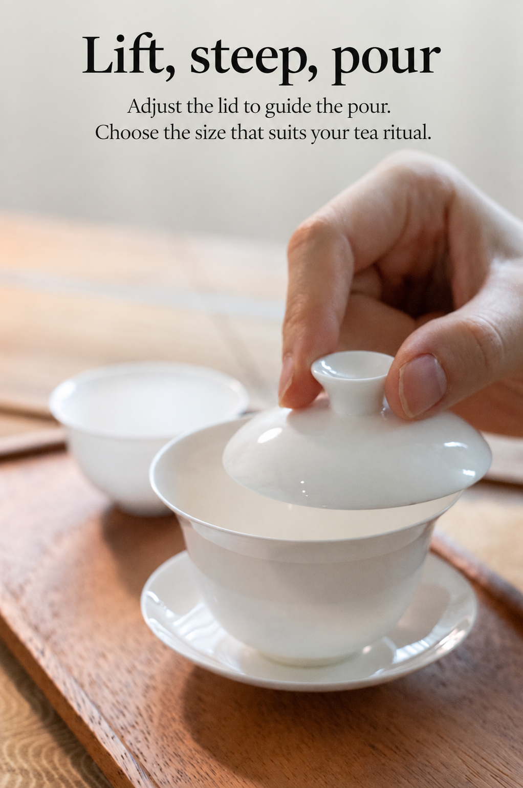 Lift, steep, pour