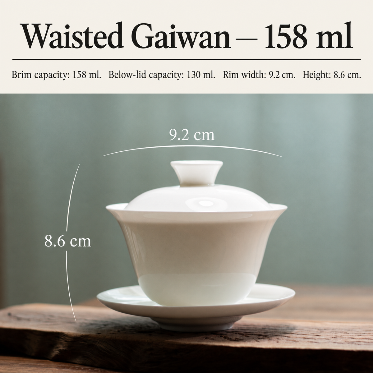 Waisted Gaiwan — 158 ml