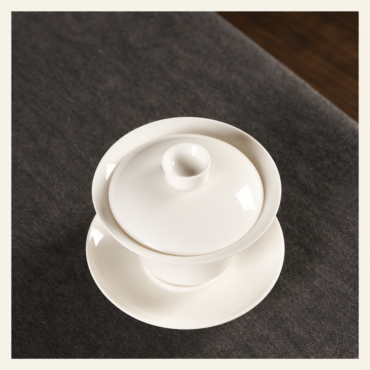 Ivory White Porcelain Gaiwan — image 2
