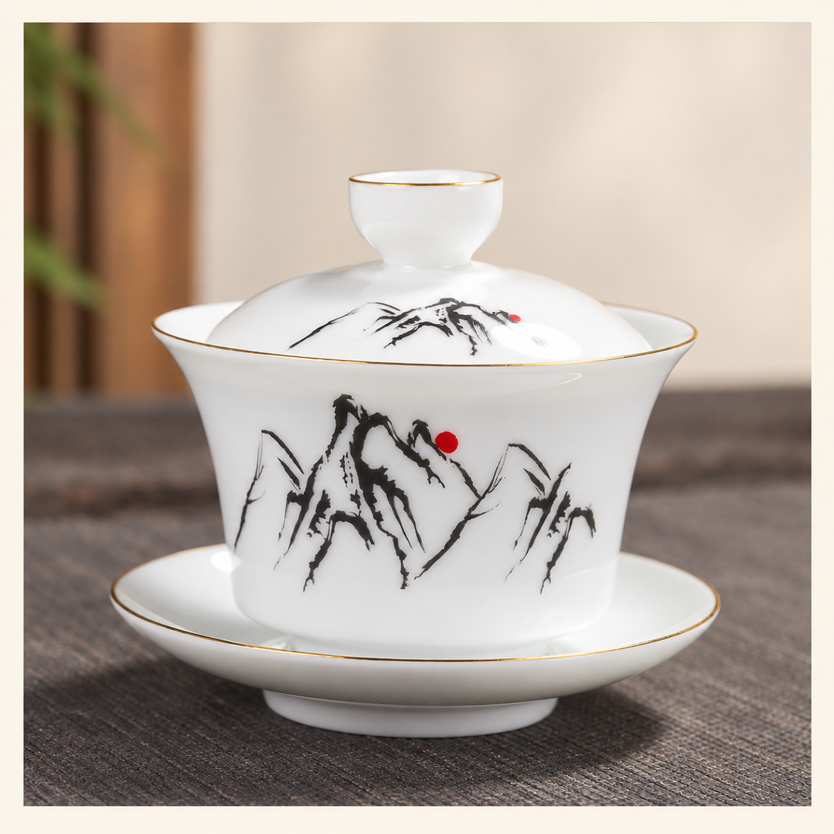 Ink Motif Porcelain Gaiwans - source image 3