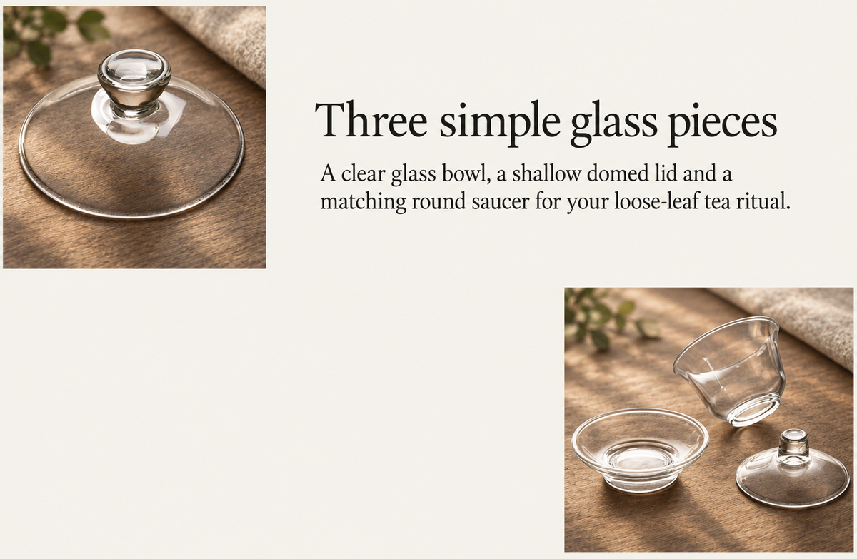 Three simple glass pieces