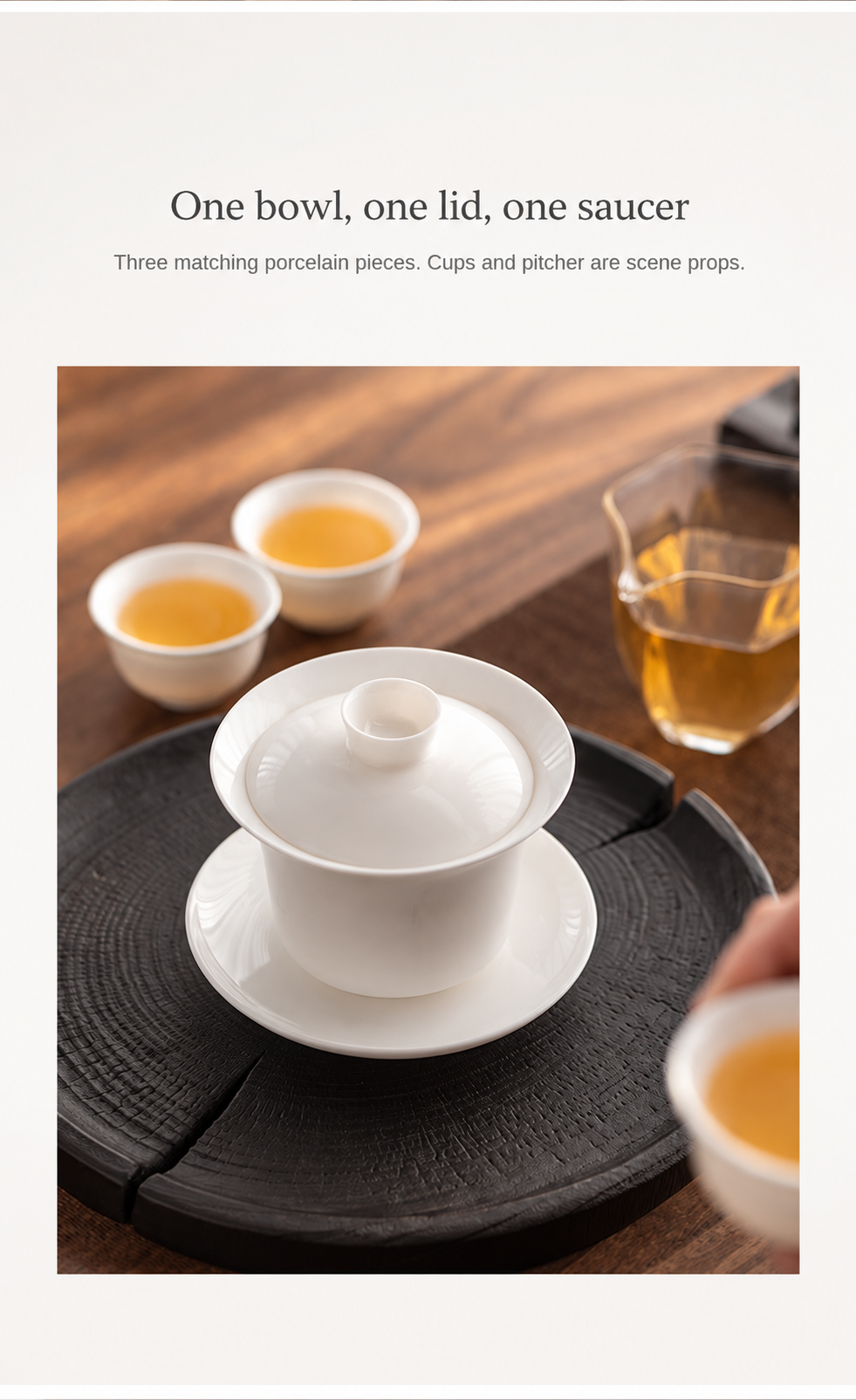 One bowl, one lid, one saucer