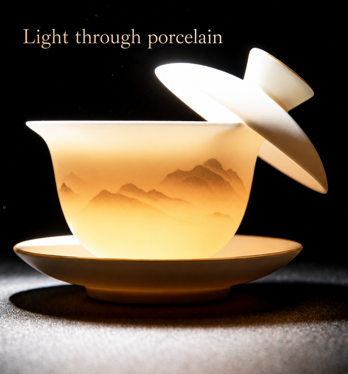 Light through porcelain