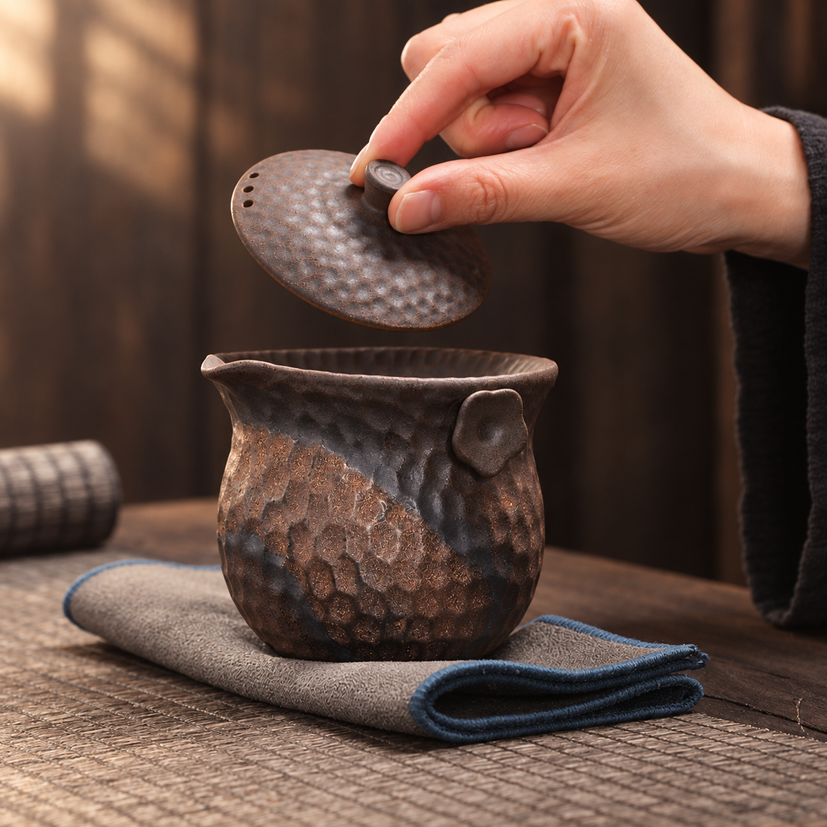 Textured Ceramic Tea Brewer — Three Forms — image 3