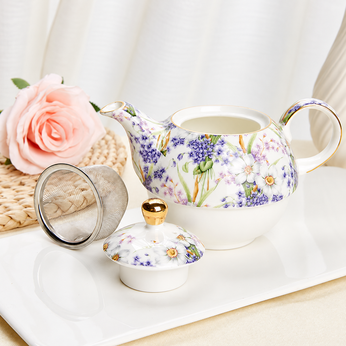 Meadow Floral Ceramic Tea-for-One - source image 4