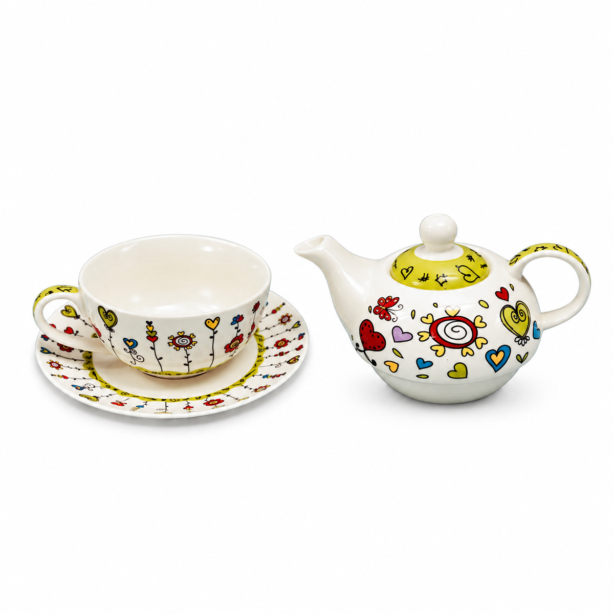 Doodle Pattern Ceramic Tea-for-One Collection - source image 6