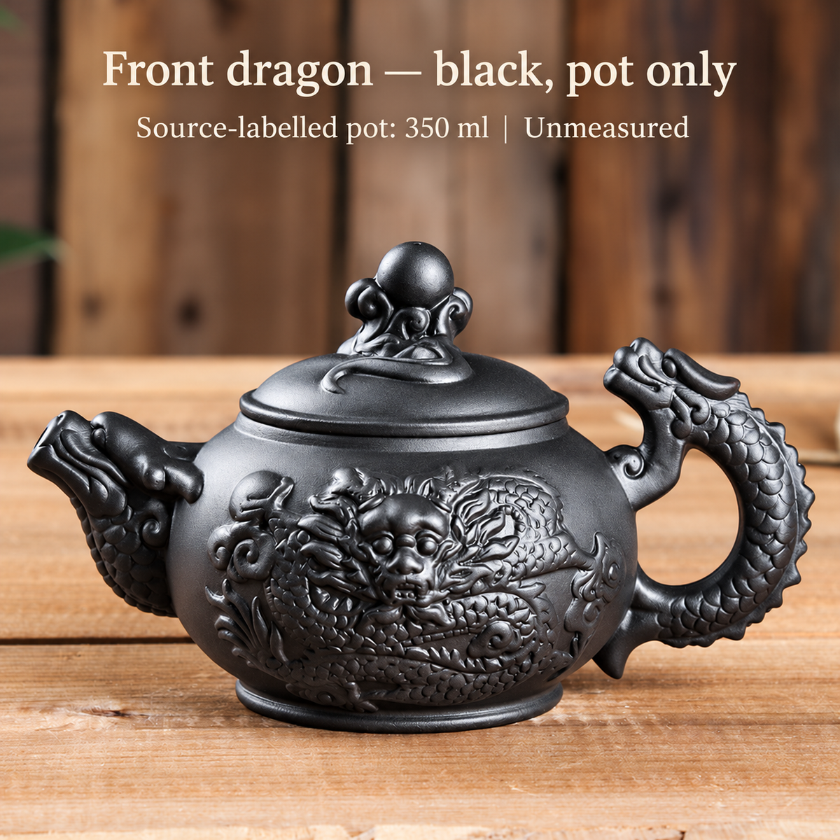 Front dragon — black, pot only