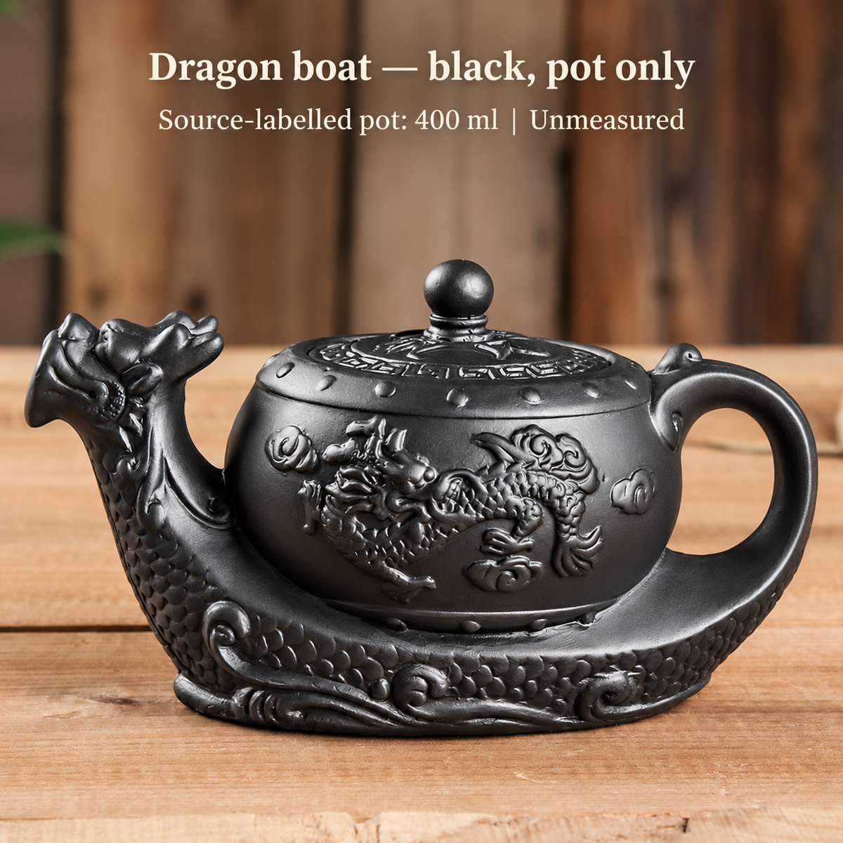 Dragon boat — black, pot only