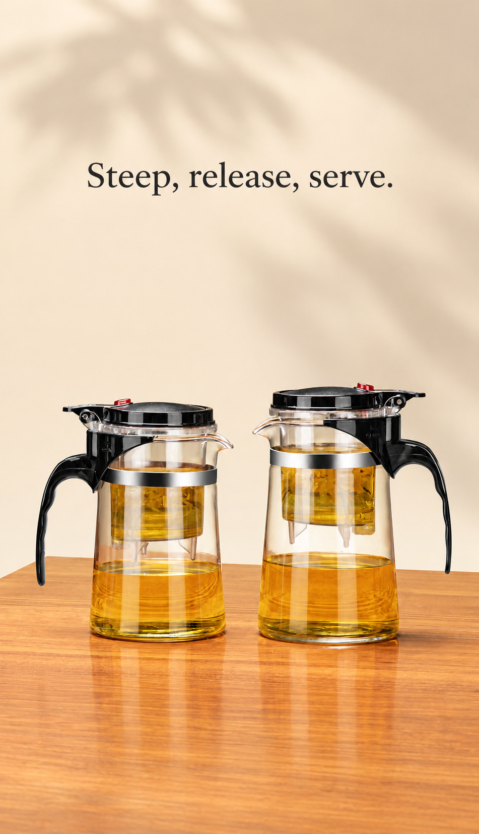 Steep, release, serve