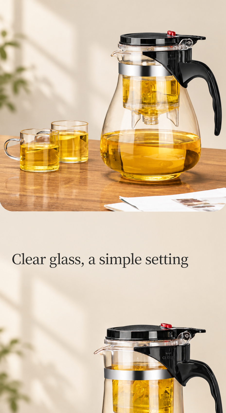 Clear glass, a simple setting