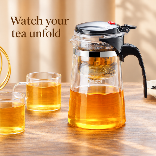 Central-Release Glass Teapots