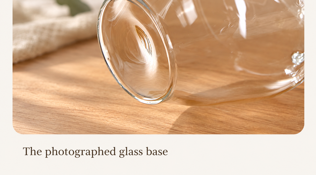 The photographed glass base