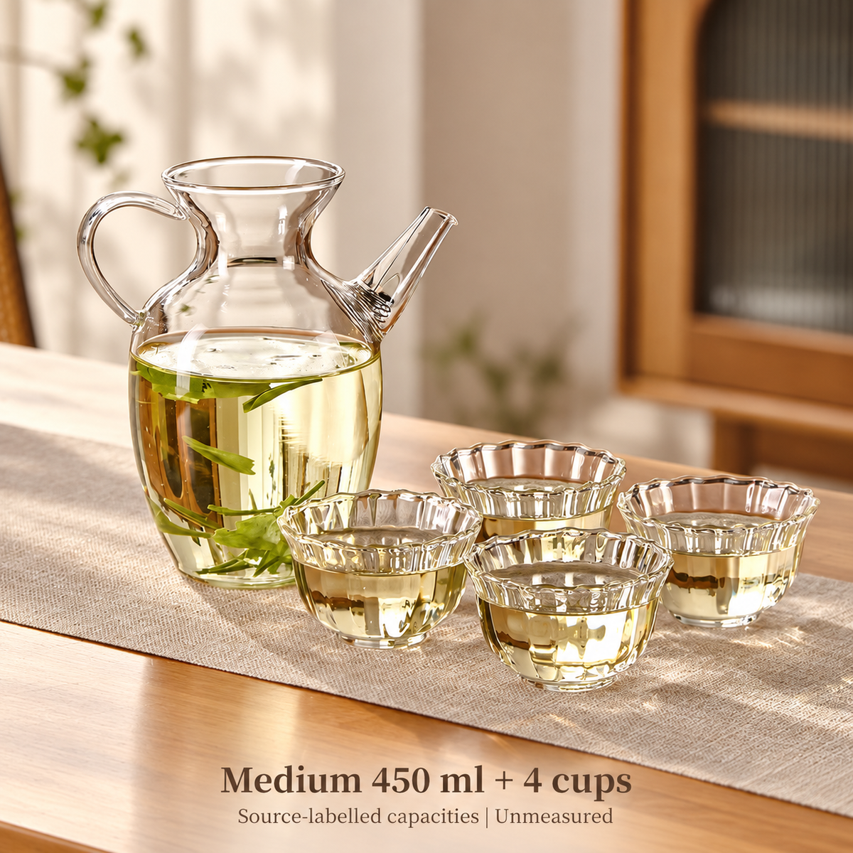 Medium 450 ml + 4 cups