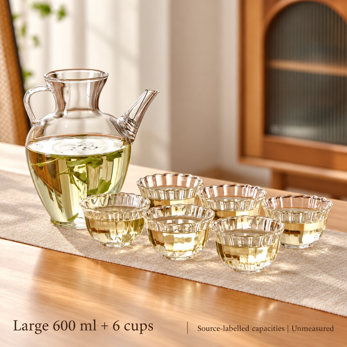 Large 600 ml + 6 cups