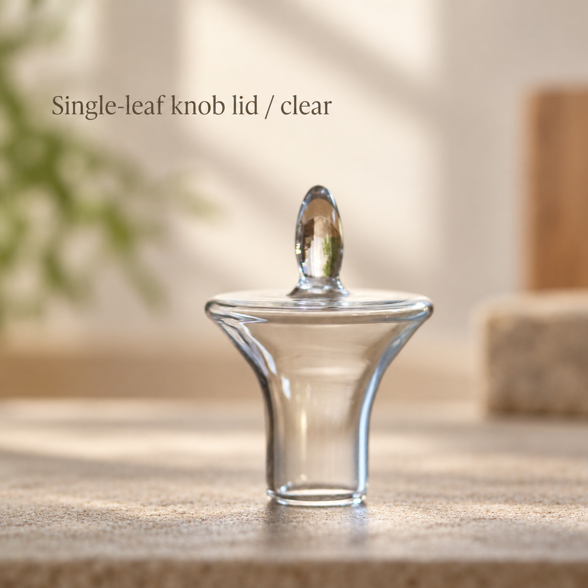 Single-leaf knob lid / clear