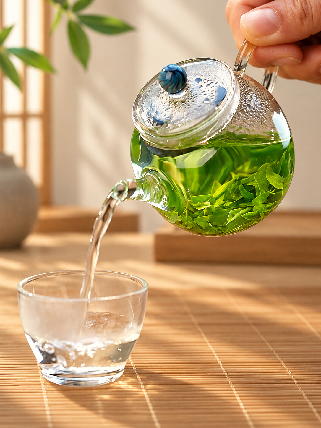 Mini Glass Teapots with Coloured Accents — image 4