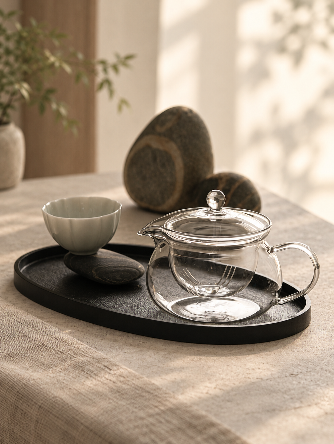 A quiet tea table