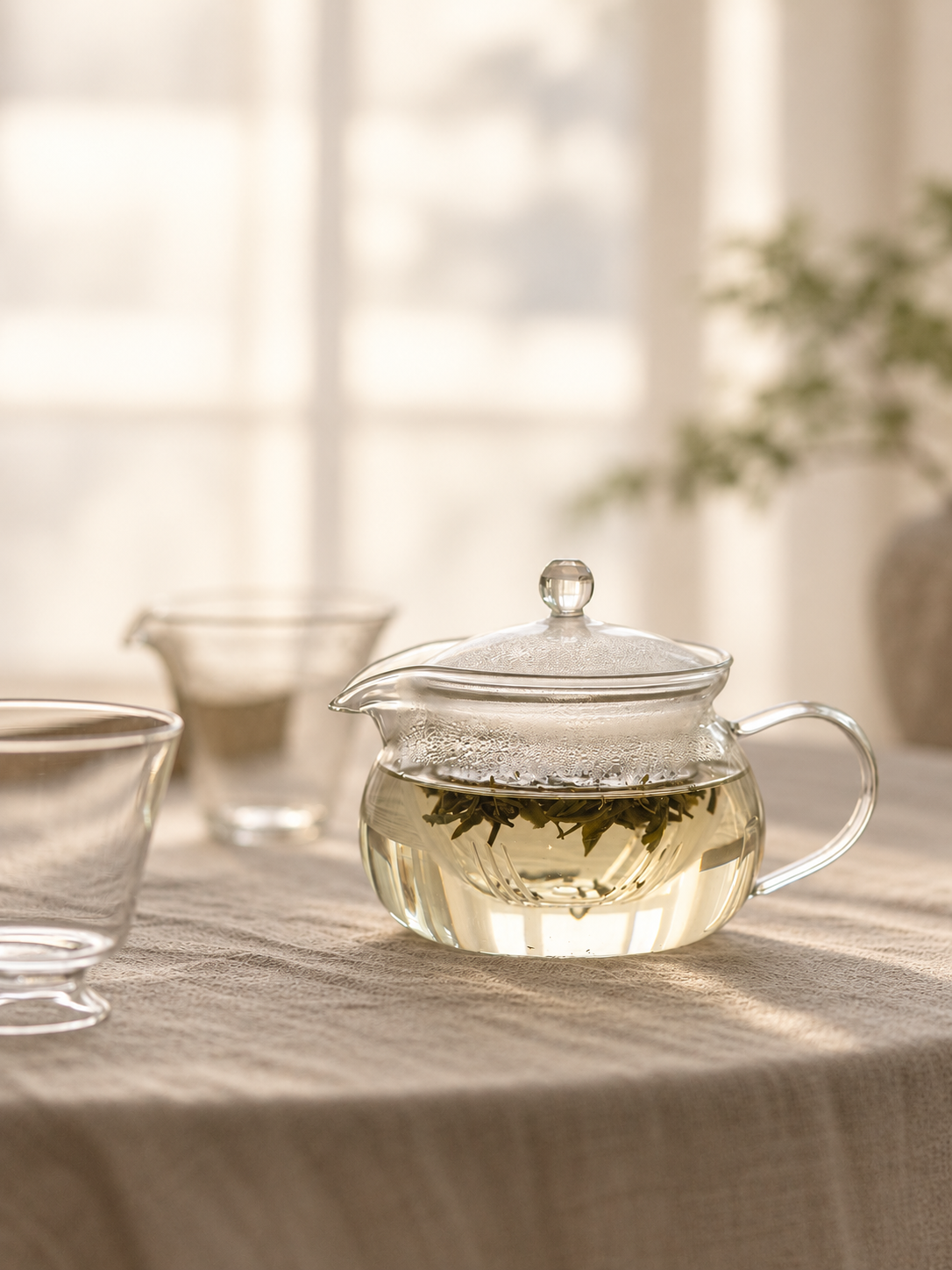 Rounded Glass Infuser Tea Pot — image 1