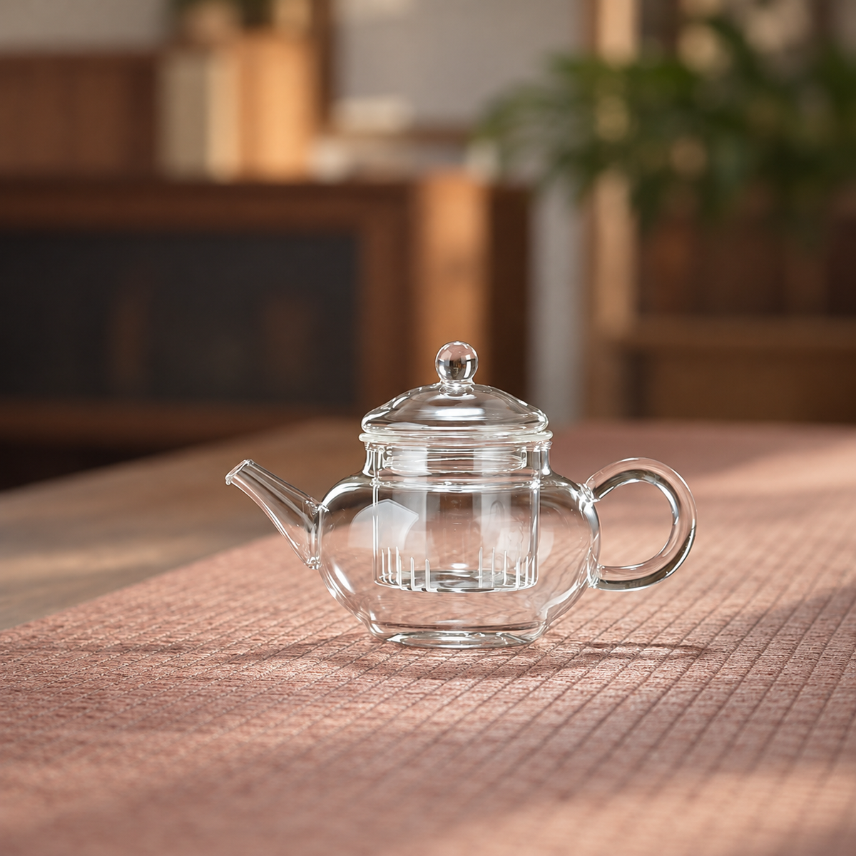 Clear / round infuser teapot