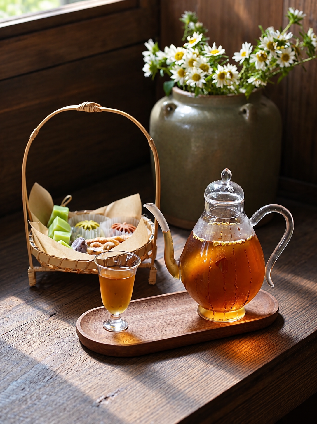 Beauty Glass Teapot & Tea Table Pieces — image 3