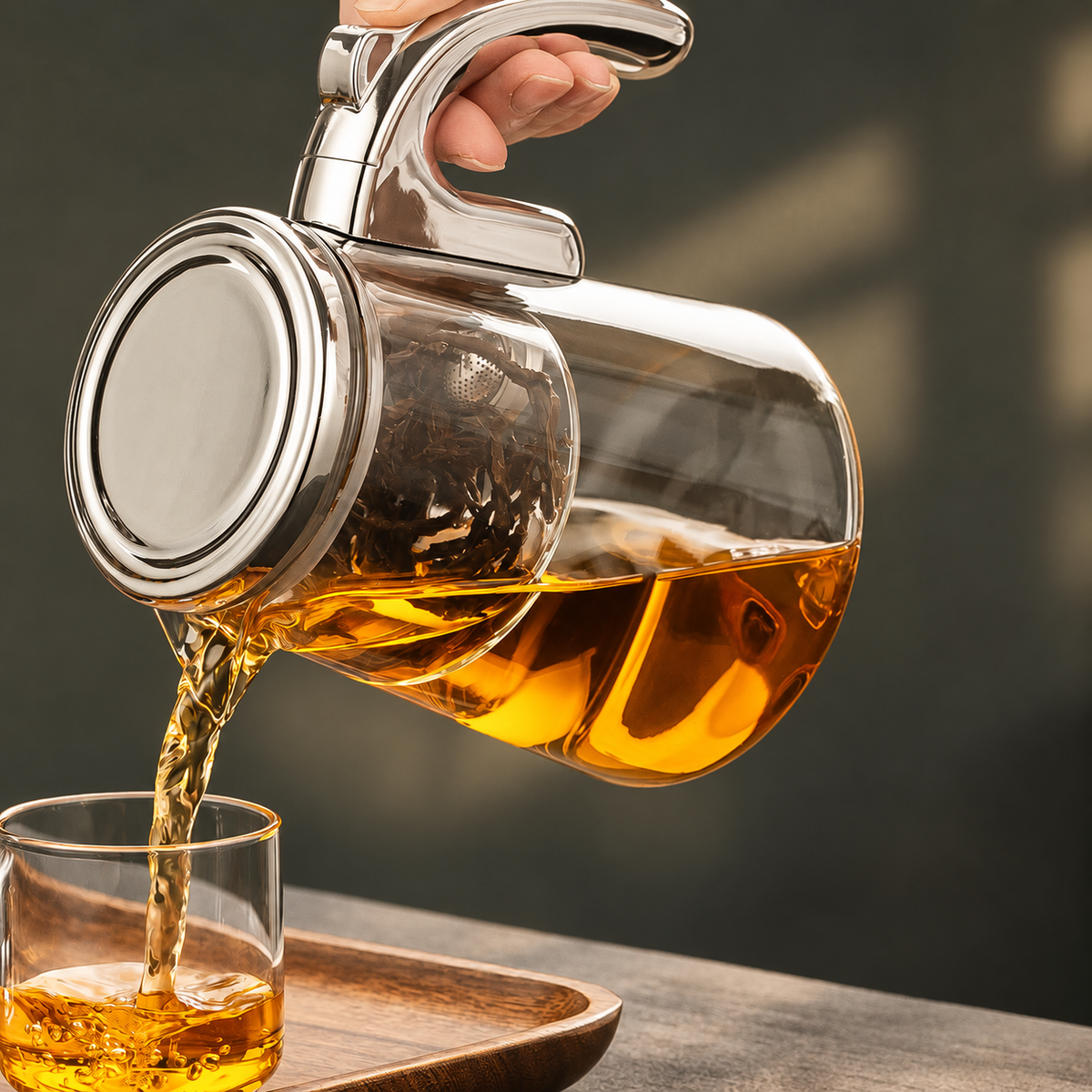 Glass Tea Brewer with Manual Release — image 5