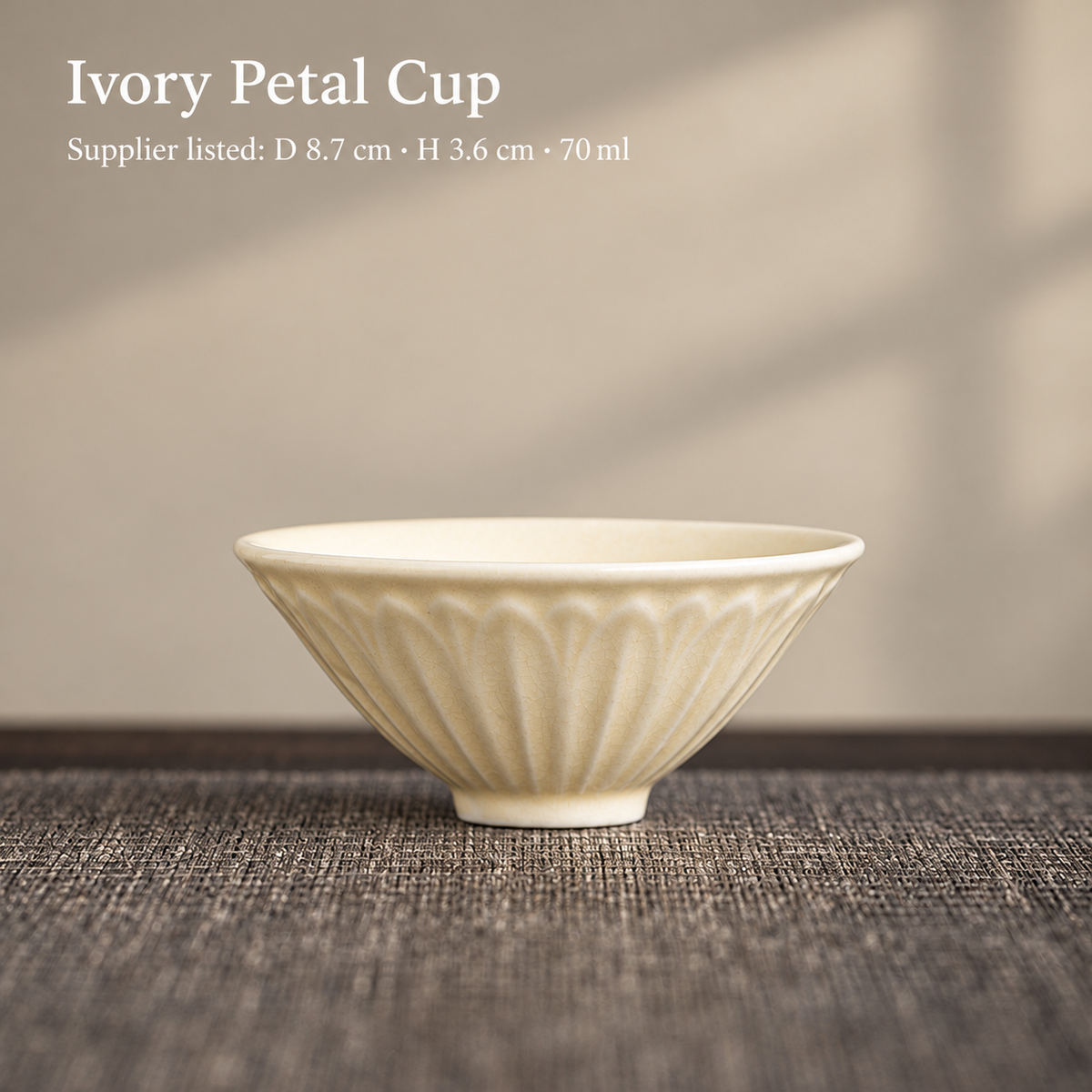 Ivory Petal Cup — Ding Style